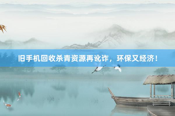 旧手机回收杀青资源再讹诈，环保又经济！